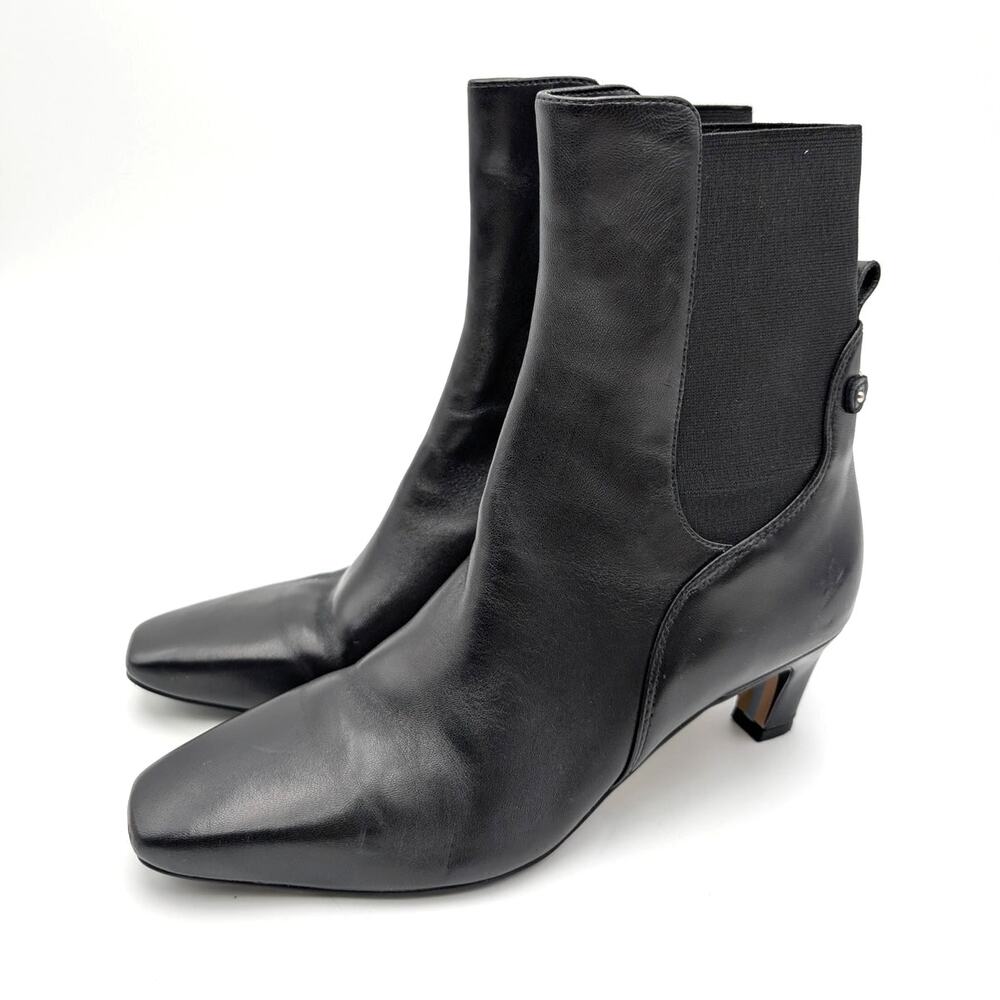 Sam Edelman Margo Ankle Bootie Square Toe Women's Black Size US7M EU37